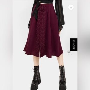 Psyche Textured Midi Skirt